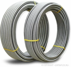 Гофрированная труба из нержавеющей стали 15мм (A), 50м Flexible hose Россия