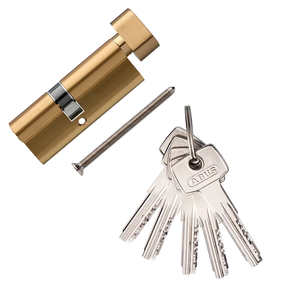 Цилиндр Abus 35х45 мм, ключ/вертушка, цвет золото 82389982 STLM-2099784 D6 - Вид №1