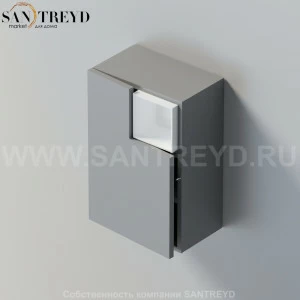 FLAT V Подвесной шкаф с мыльницей с петлями слева. Отделка: серая краска. AFXMO238042GG