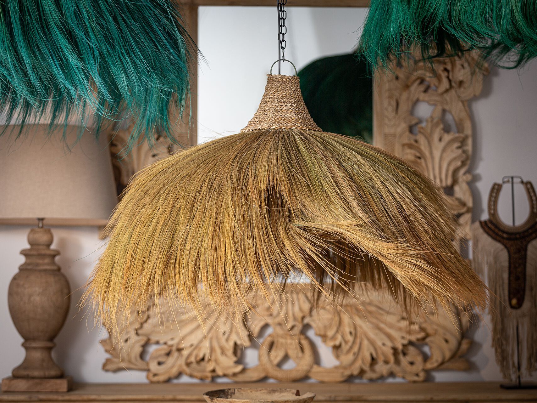 Подвесной светильник из растительного волокна Vical Home SINKO ARCH-00007819 - Вид №5