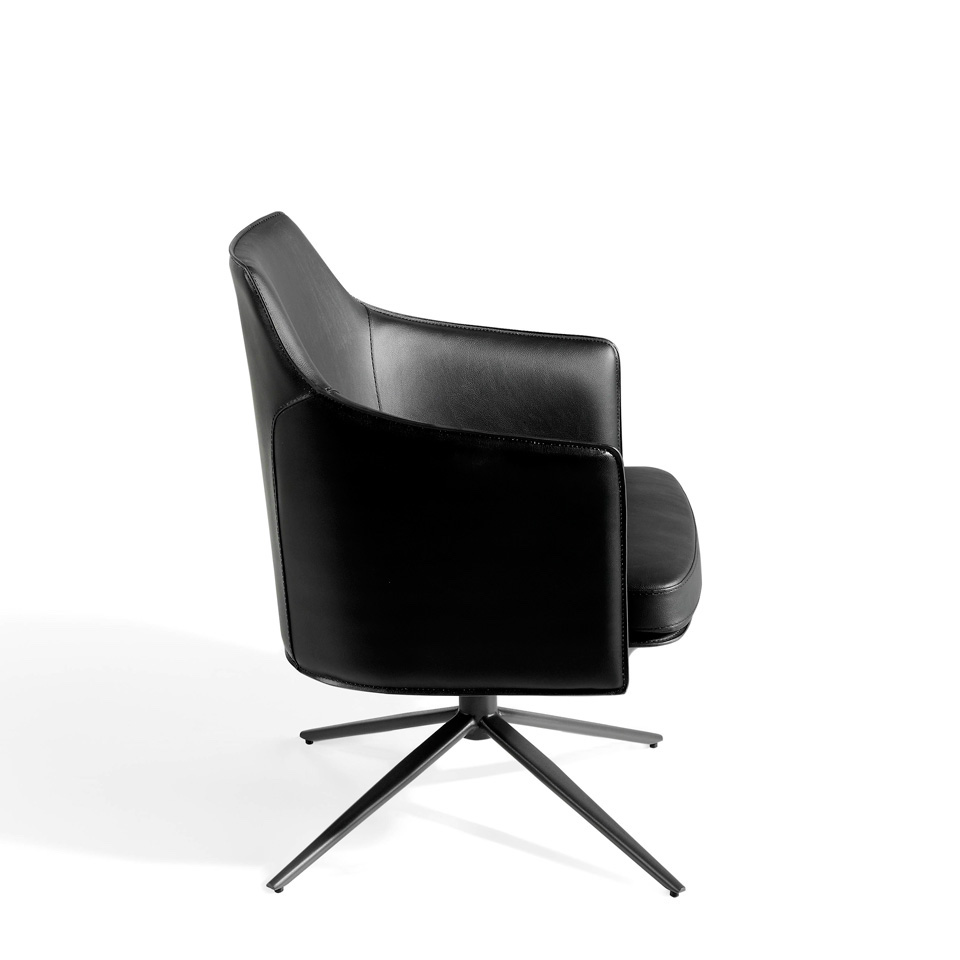 067158 Поворотное кресло кожзам SF779 черное Angel Cerda  - Вид №2