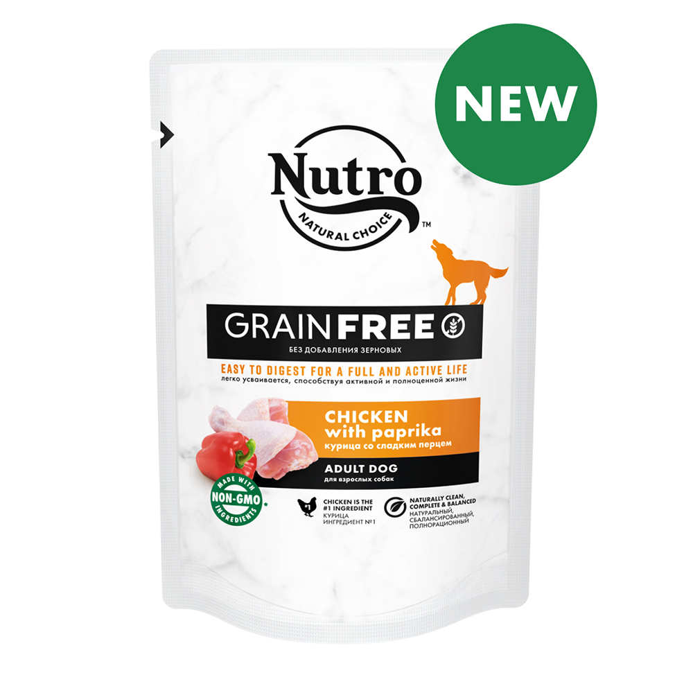 ПР0059460 Корм для собак Курица со сладким перцем пауч 85г NUTRO  - Вид №1