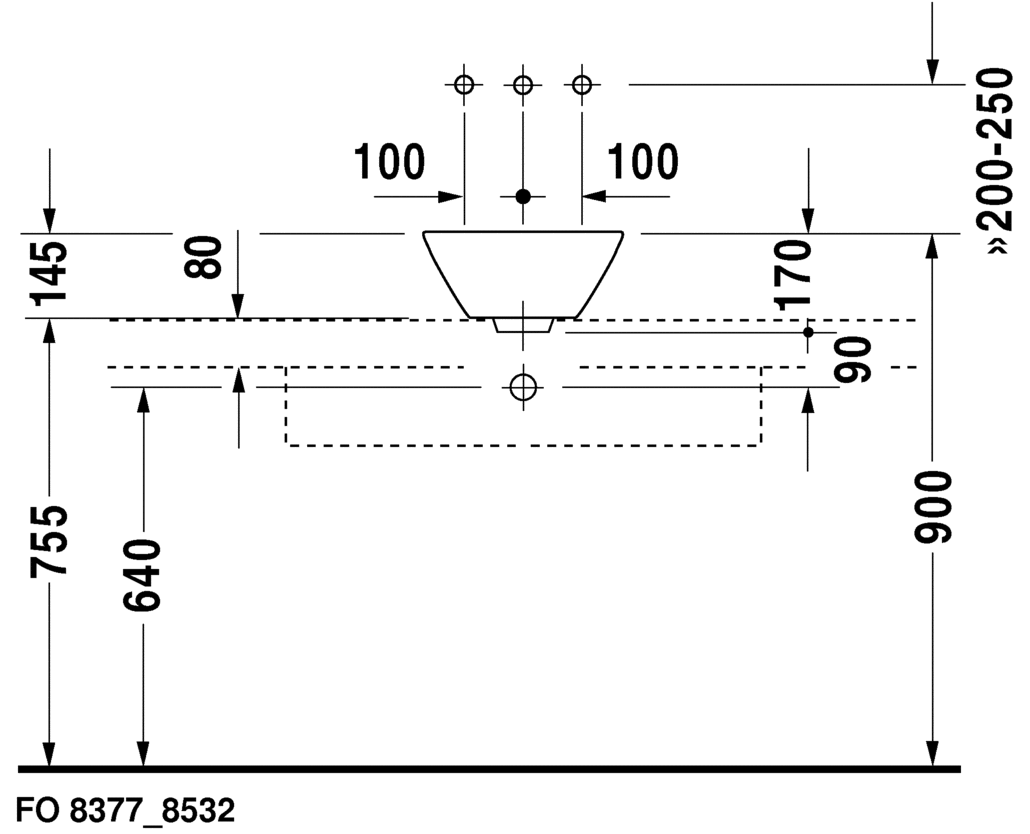 0408330000 Накладная раковина на столешницу  овальная Duravit Starck 1 - Вид №4