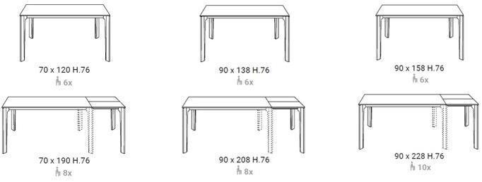 Ozzio Italia Раздвижной прямоугольный стеклокерамический стол  T233  - Вид №4