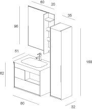 Lume 13 Mastella  Lume  Комплект мебели для ванной  - Вид №4