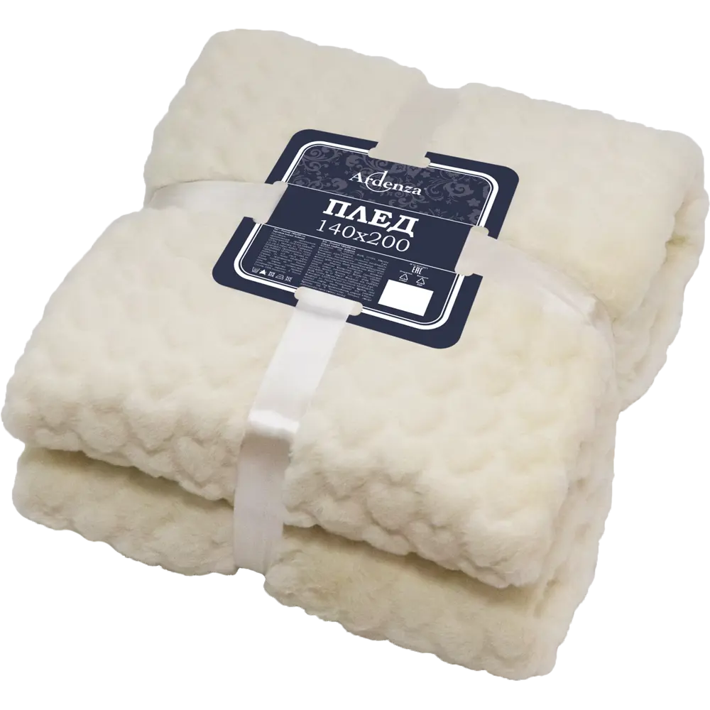 Плед Amore 140x200 см искусственный мех цвет экрю Ardenza STLM-2126132