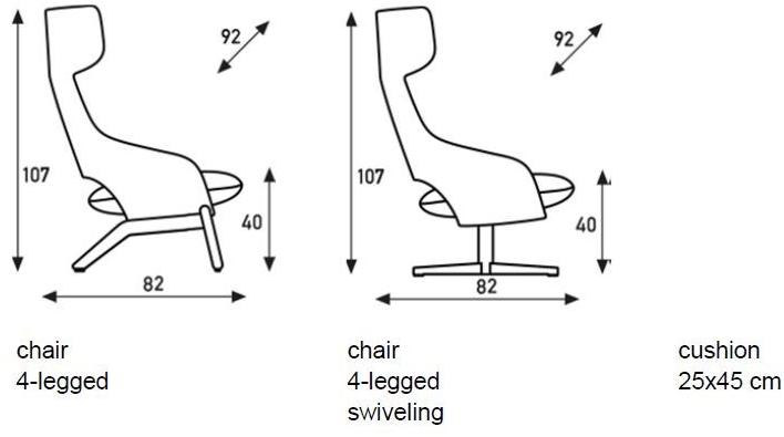 Artifort Кресло поворотное с 4-мя спицами Kalm sun-id-1379656 - Вид №3