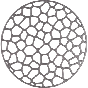 Решётка в мойку 30x30 см круглая пластик цвет металлик