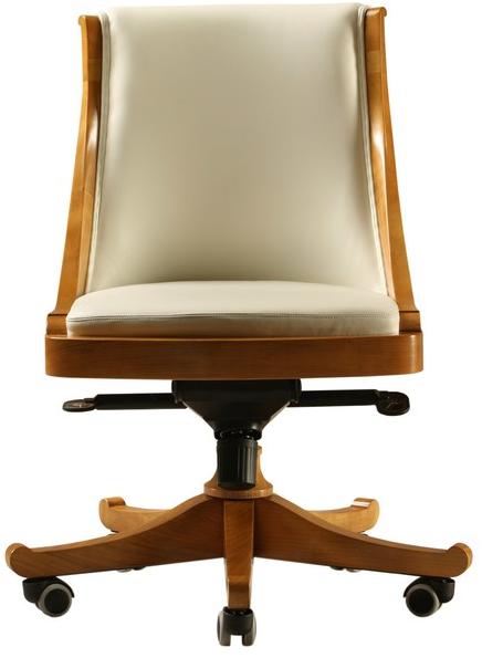 Morelato Поворотный офисный стул из вишневого дерева с колесами Biedermeier Art. 5189 - Вид №1