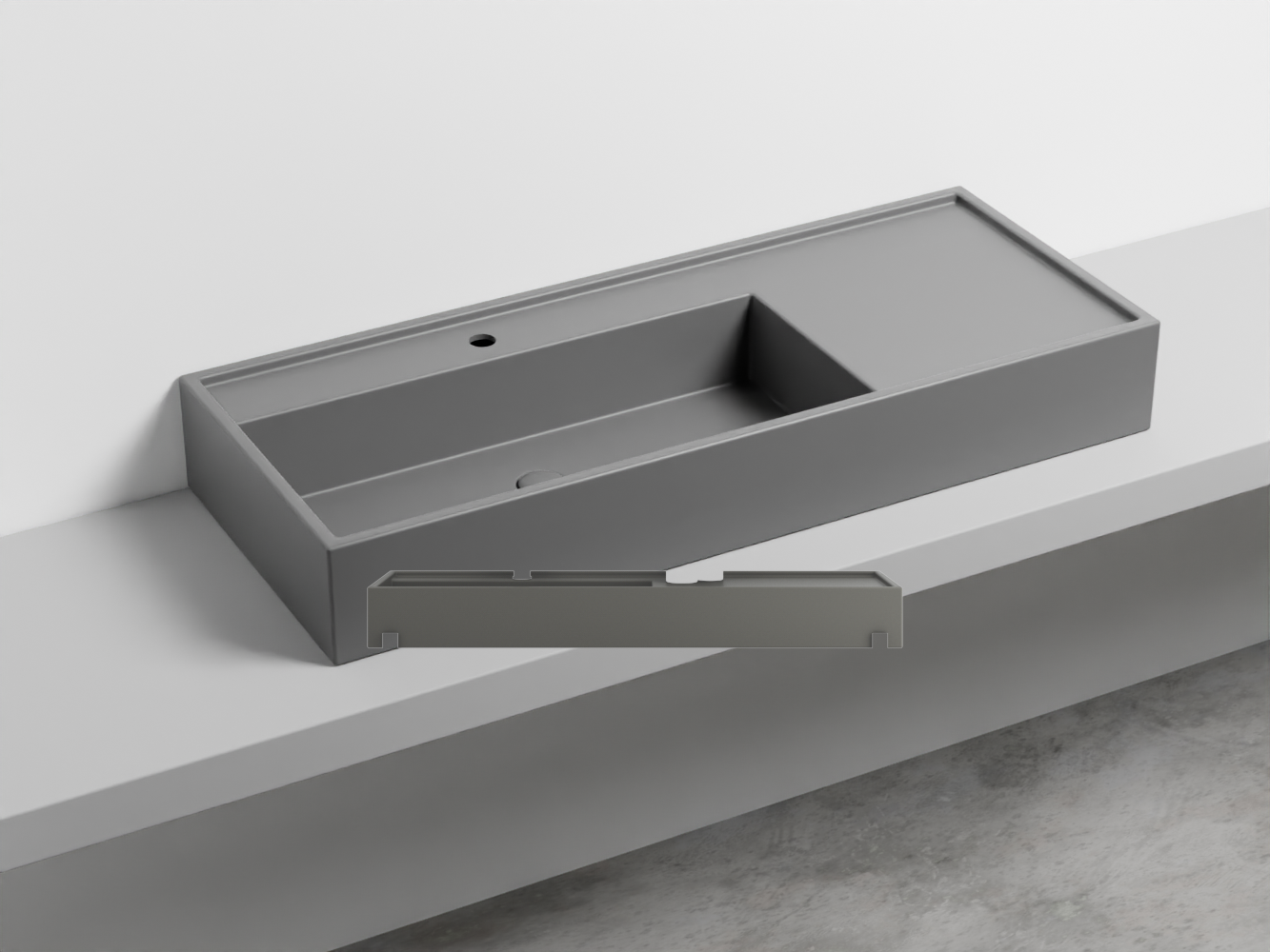 PNLA-CM Керамическая раковина на одно отверстие 140 cielo Plinio Ceramica Cielo