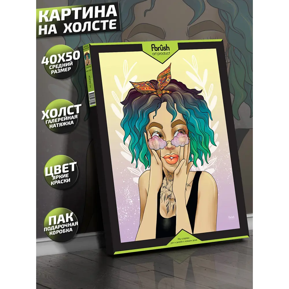 Картина на холсте Солнечная 40x50 см FBRUSH STLM-2150922 - Вид №3