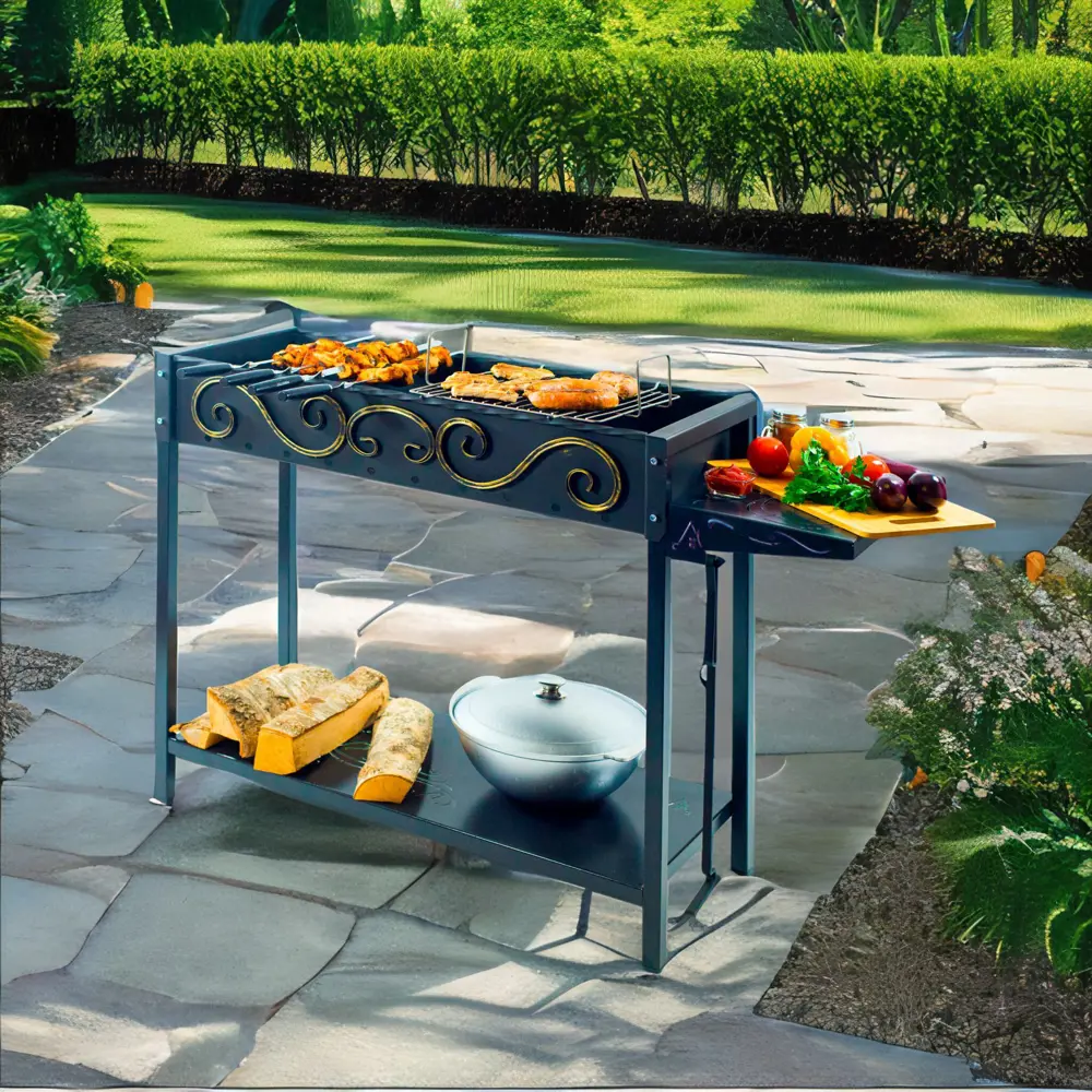 Мангал Дачный сезон Садко С-80 112x36x80 см сталь черный Santreyd STLM-2060966 - Вид №4