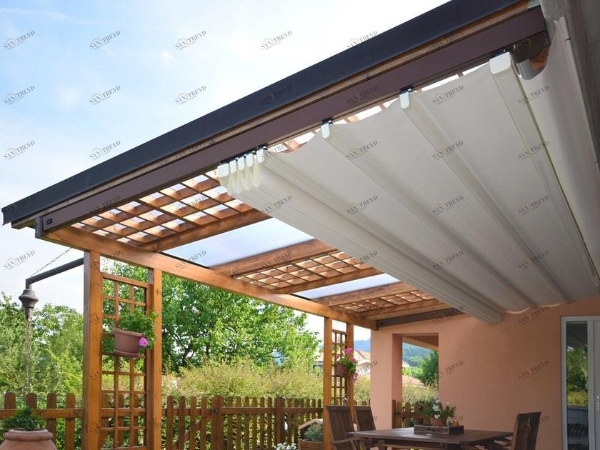 GIBUS Моторизованный раздвижной тканевый тент sun-id-1506181