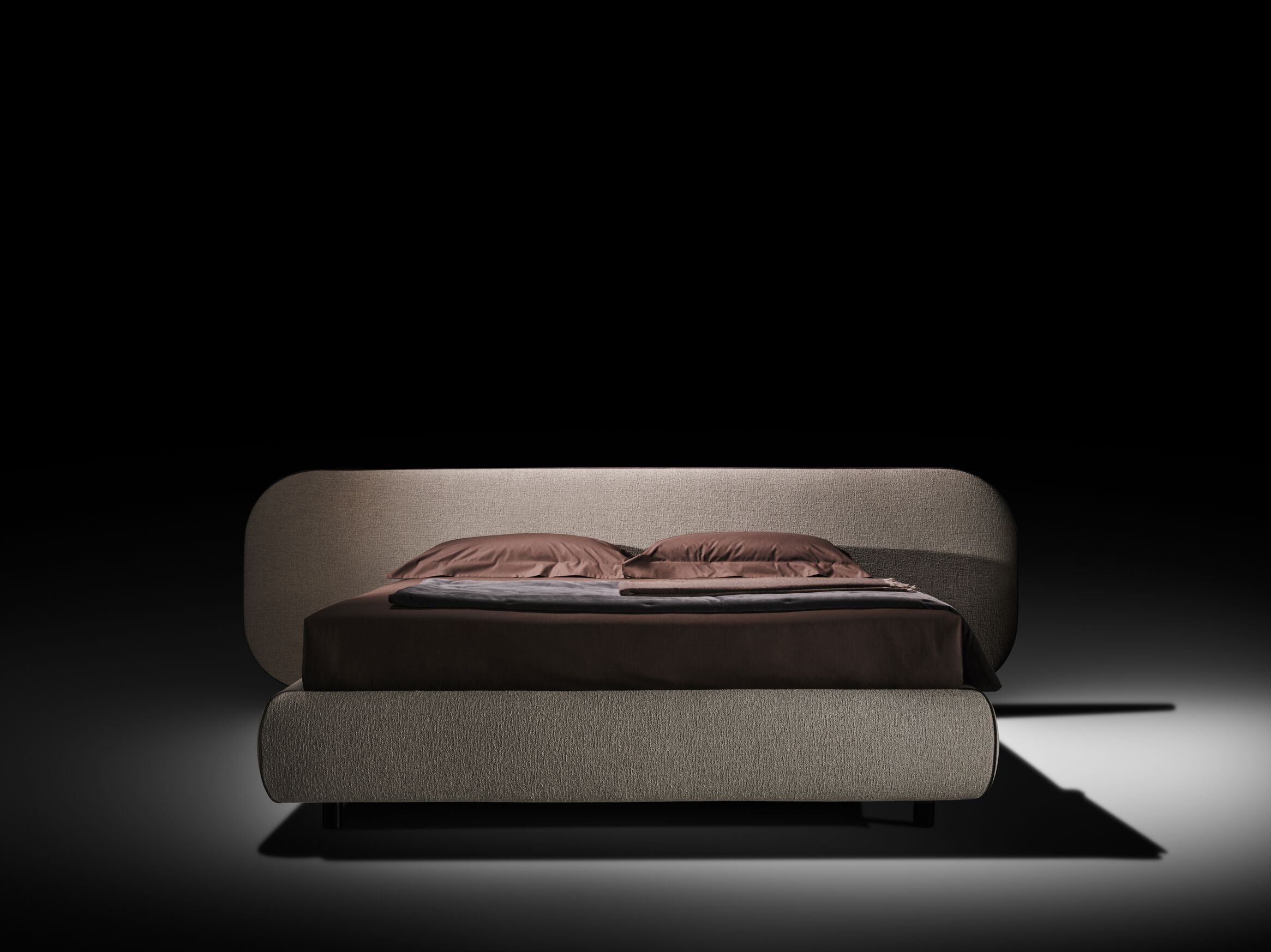 Двуспальная кровать с мягким изголовьем Twils B-CURVE ARCH-00068168