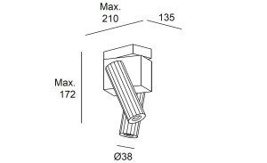 Регулируемый светодиодный потолочный светильник