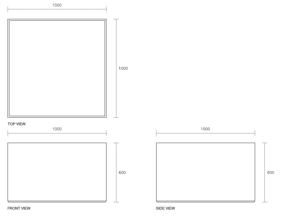 Квадратный плантатор из армированного волокном бетона SIT Cubic ARCH-00079442 - Вид №8