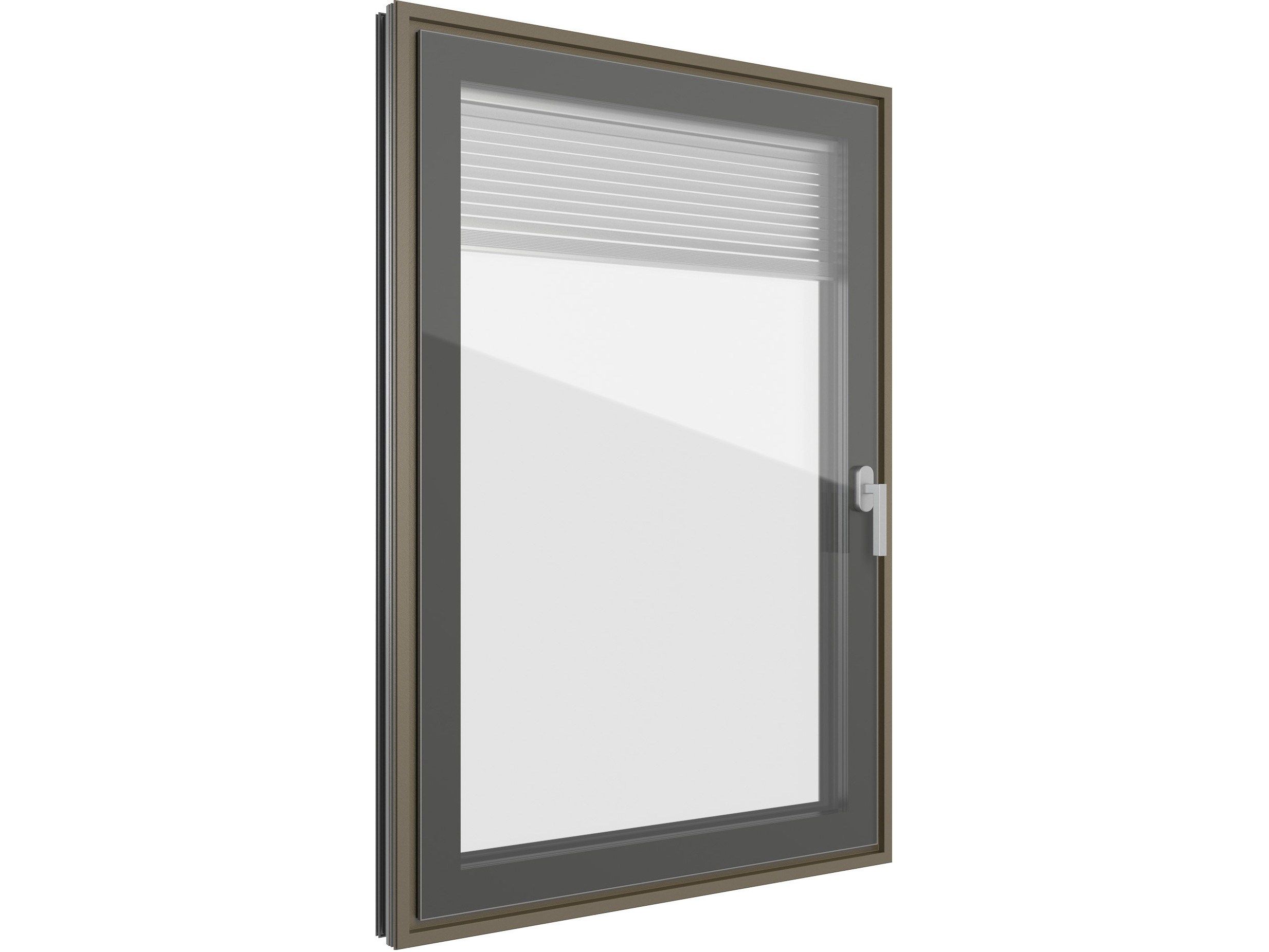 Алюминиевое и деревянное окно со встроенной жалюзи FINSTRAL FIN-Project ARCH-00060444 - Вид №1