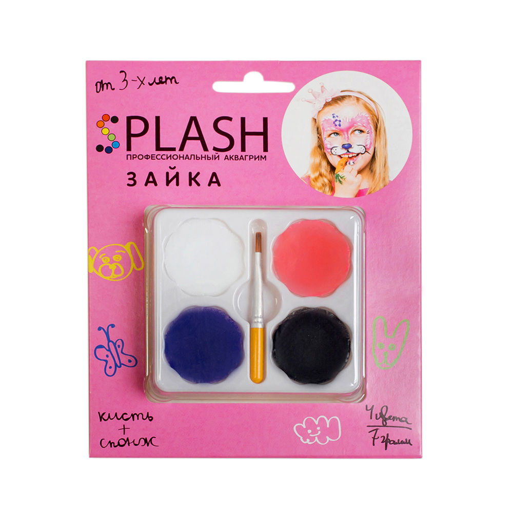 040210 Аквагрим детский 4 цв. Зайка SPLASH 