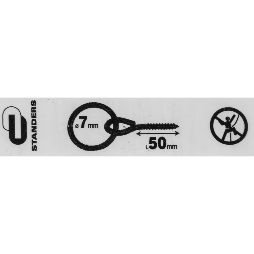 Крюк с саморезом Standers рабочая нагрузка 10 кг 7х50 мм STLM-2024250 - Вид №3