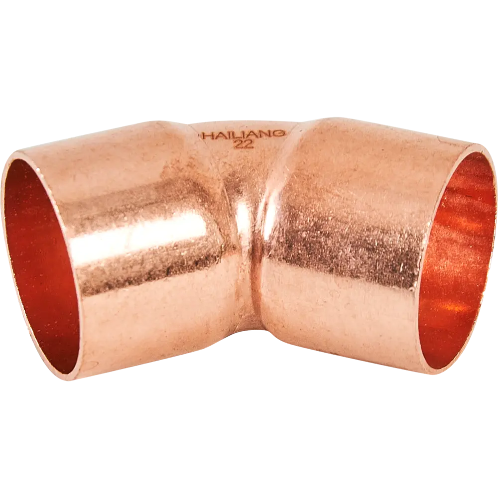 Угол двухраструбный Hailiang ø22/45° мм медь STLM-2131268