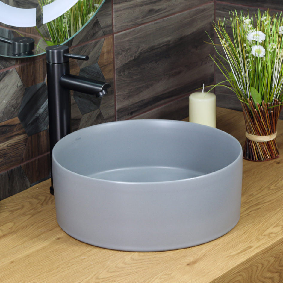 Накладная раковина melana mln-320357mg матовая серая 320357MG-805