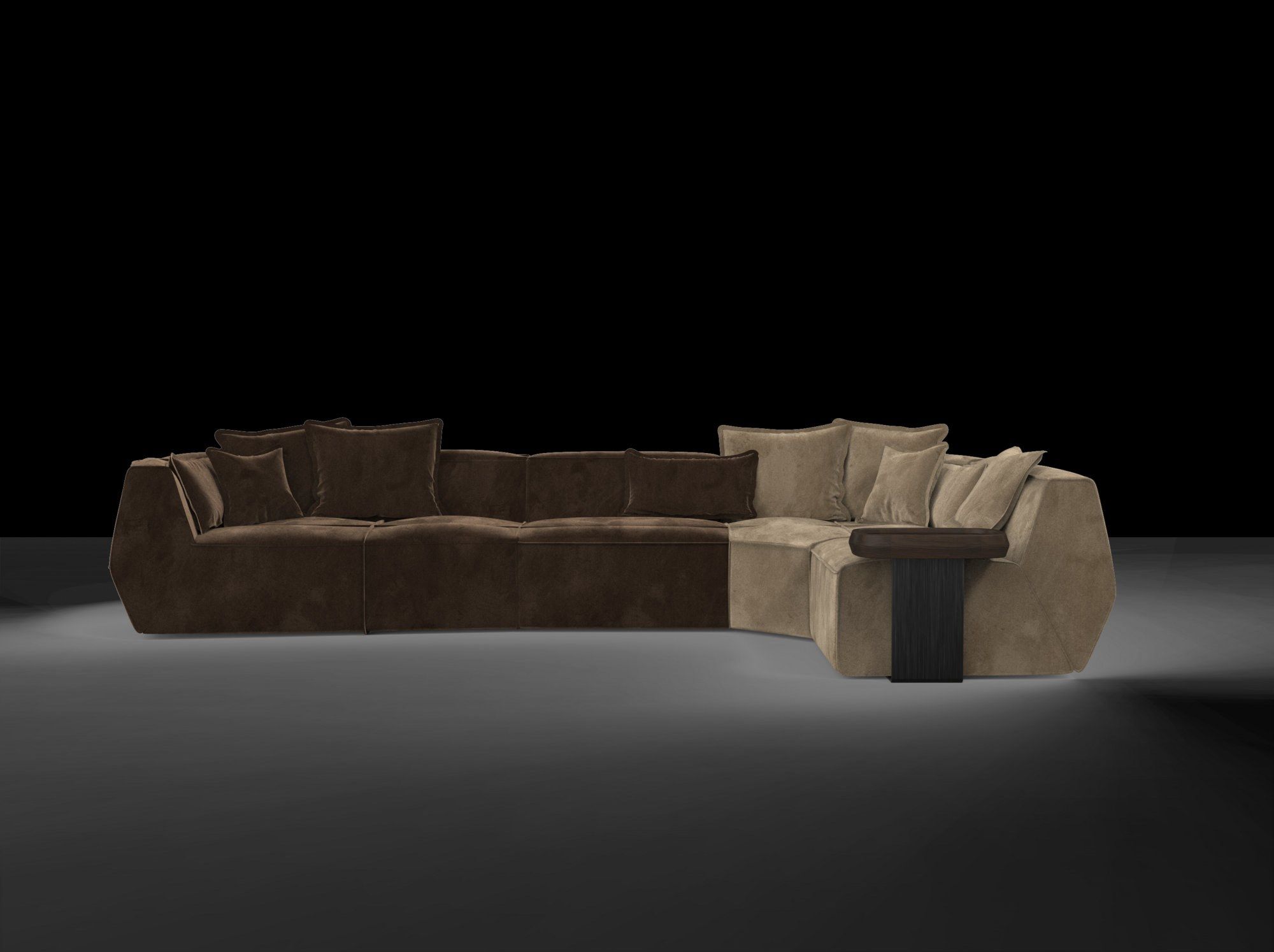 Кожаный изогнутый диван GHIDINI1961 Infinito ARCH-00089399 - Вид №33