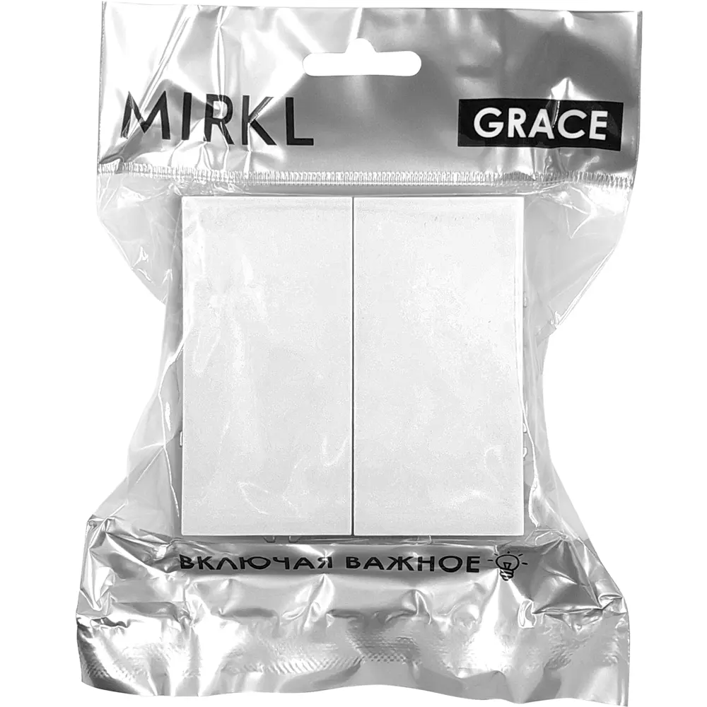 Выключатель встраиваемый Mirkl Grace 2 клавиши белый 89393865 STLM-1548524 - Вид №4