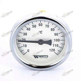 Термометр биметаллический F+R801 80 мм 120° WATTS с погружной гильзой 50 мм 10005931