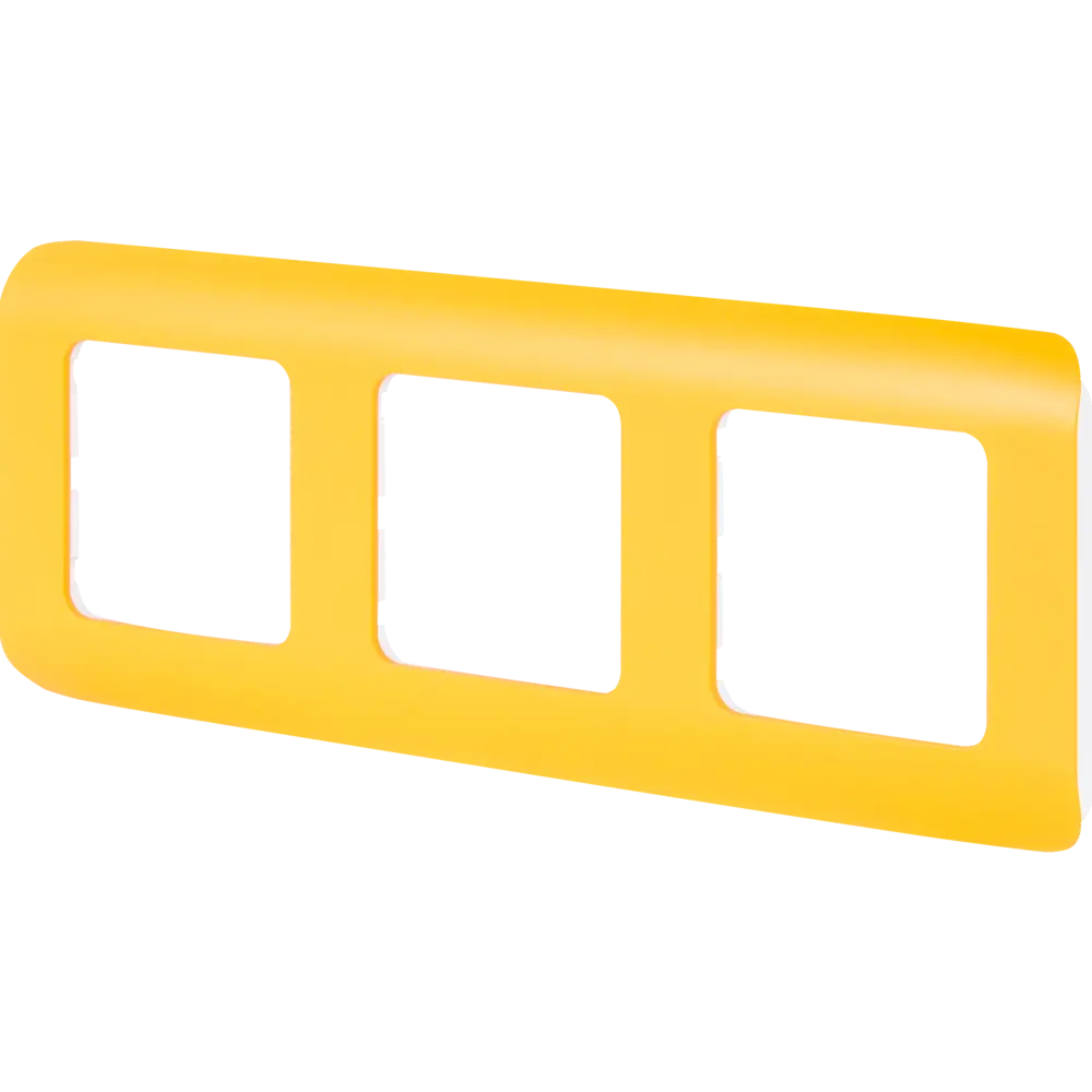 Рамка для розеток и выключателей Lexman Cosy 3 поста, цвет оранжевый STLM-2025110 - Вид №1