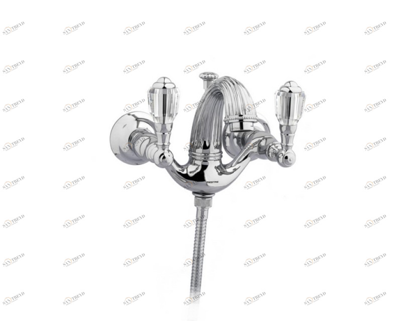 033618.D00.50 Душевой набор для ванны с кристаллами сваровски Яркий хром Mestre Artica