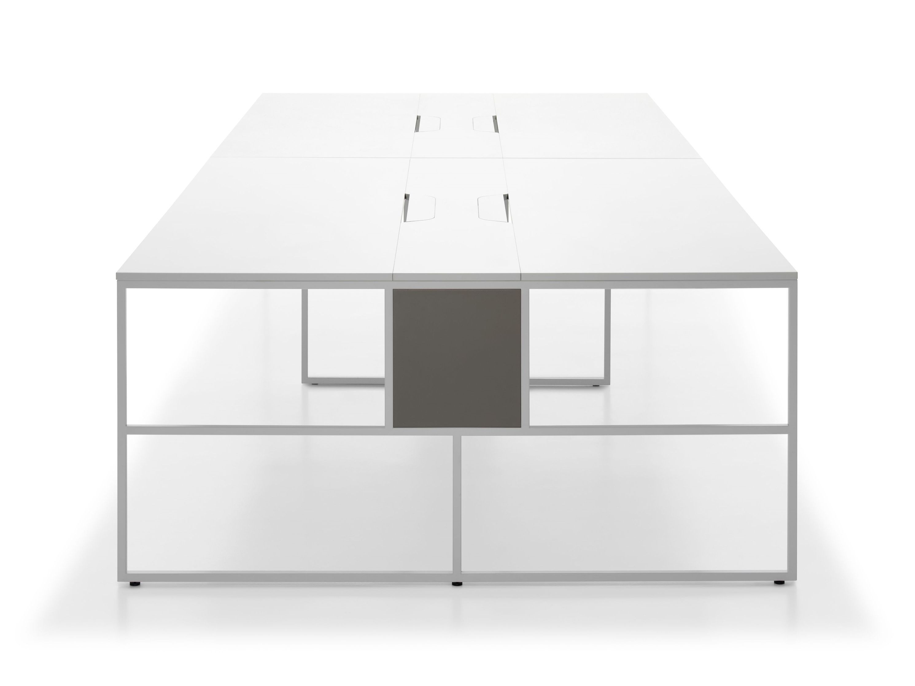 Многосторонний прямоугольный стол из меламинированной стали с системой кабельных втулок MDF Italia 20.VENTI ARCH-00108268 - Вид №2