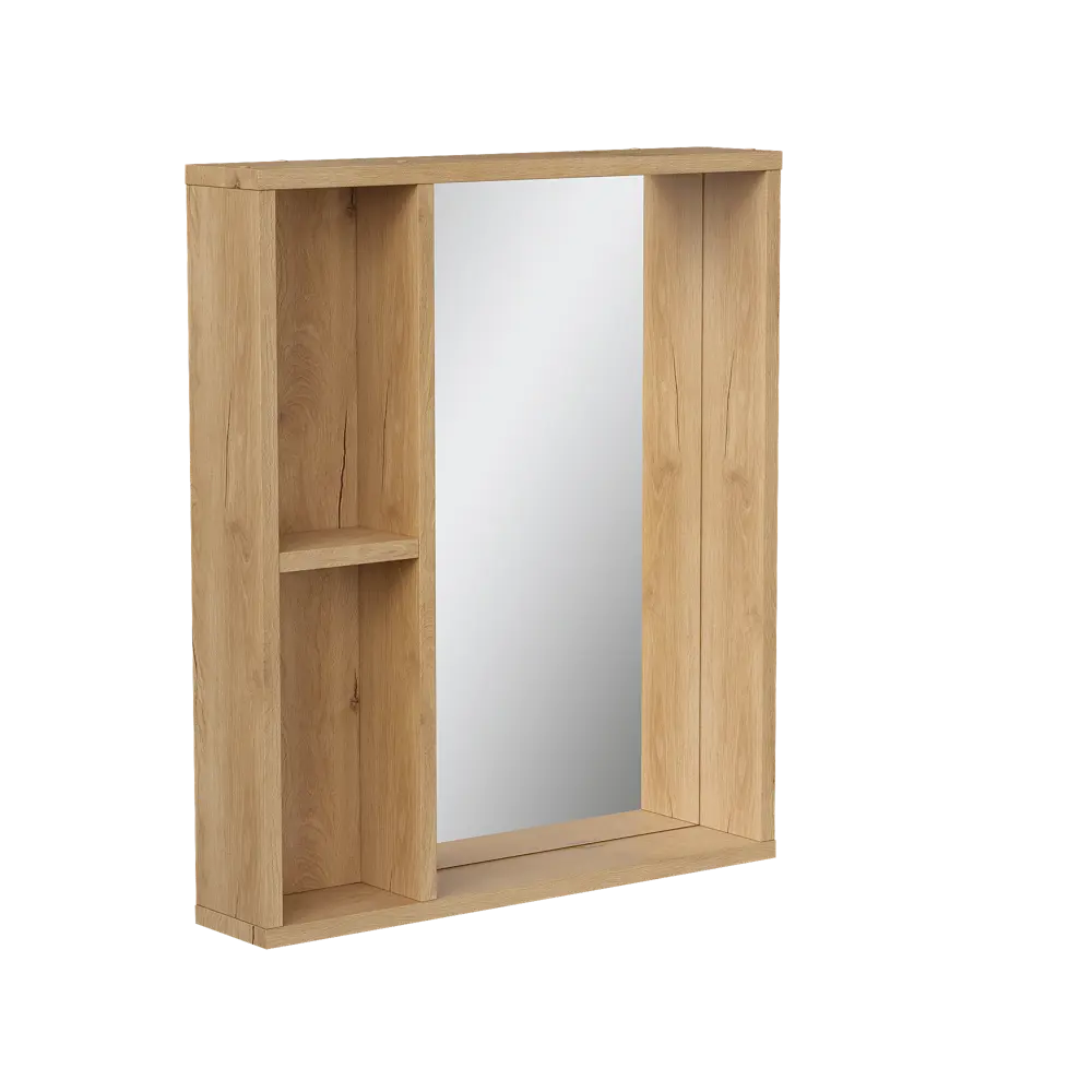 Зеркало для ванной Сохо KONSENSA с полками 60x69.6 см цвет светлый дуб STLM-2048394 - Вид №2