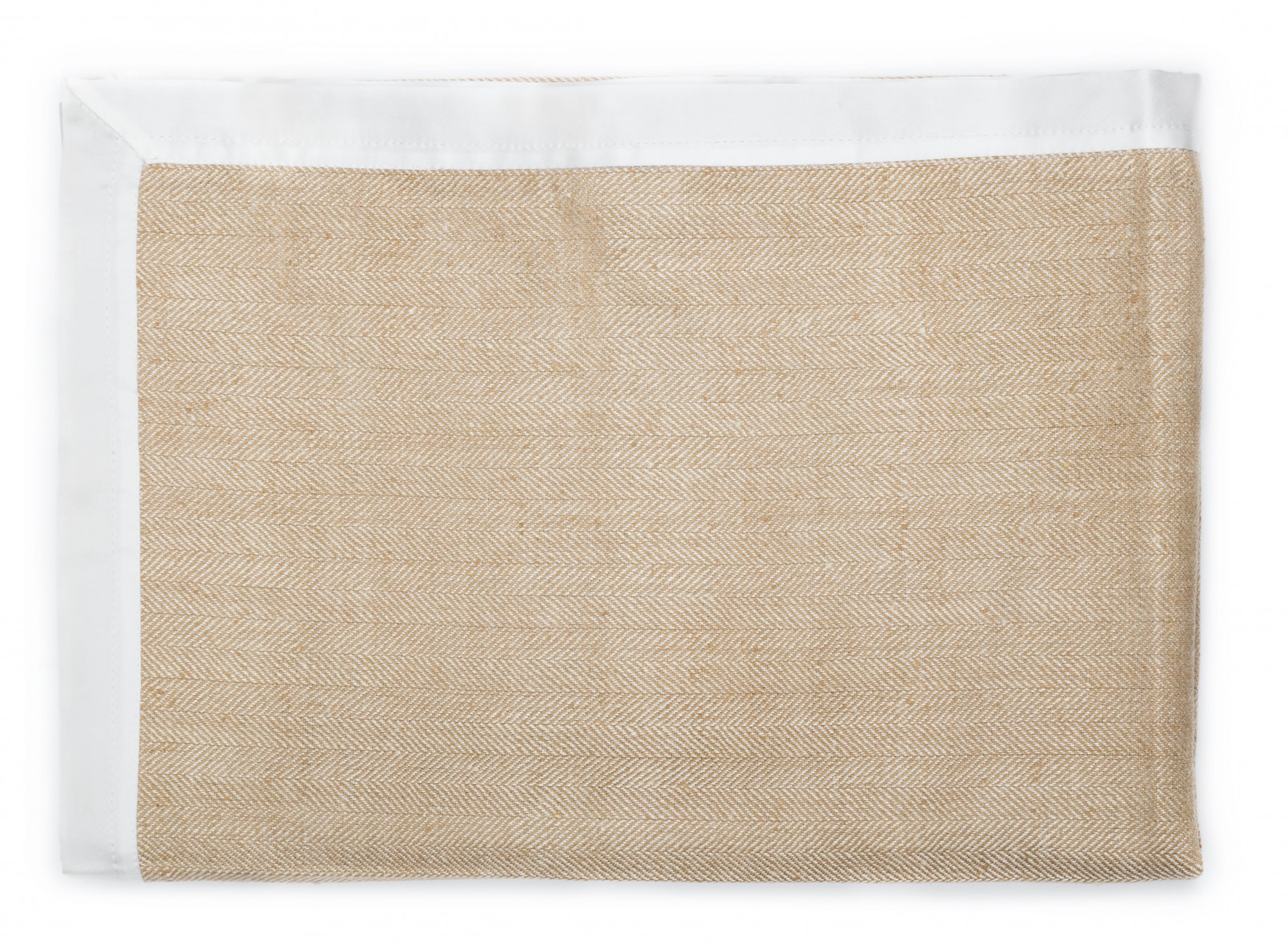 Herringbone_BUISCUIT Плед 125x175 см, бежевый, малберри шелк 100% GINGERLILY Santreyd 