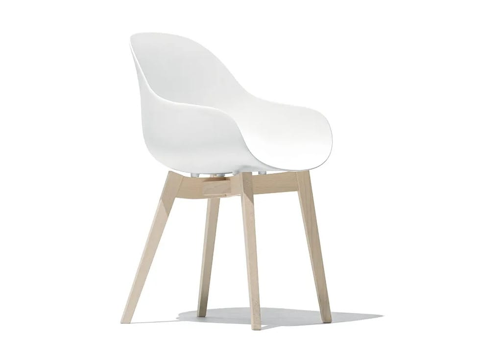 Стул из полипропилена с деревянными ножками Connubia ACADEMY ARCH-00117894 - Вид №1