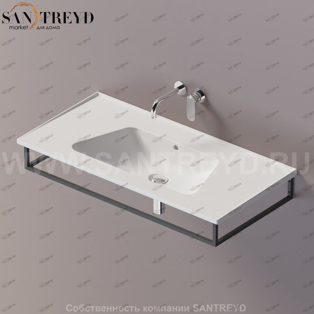 Flaminia BLOOM Металлический держатель 105 см для раковин черный BM105S.N Ceramica Flaminia