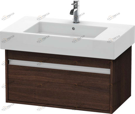 KT669005353 Ketho Тумбочка подвесная Каштан темный, декор Duravit