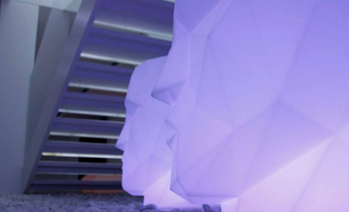 070498 Кашпо матовое светящееся LED RGBW Battery 42см Vondom Adan