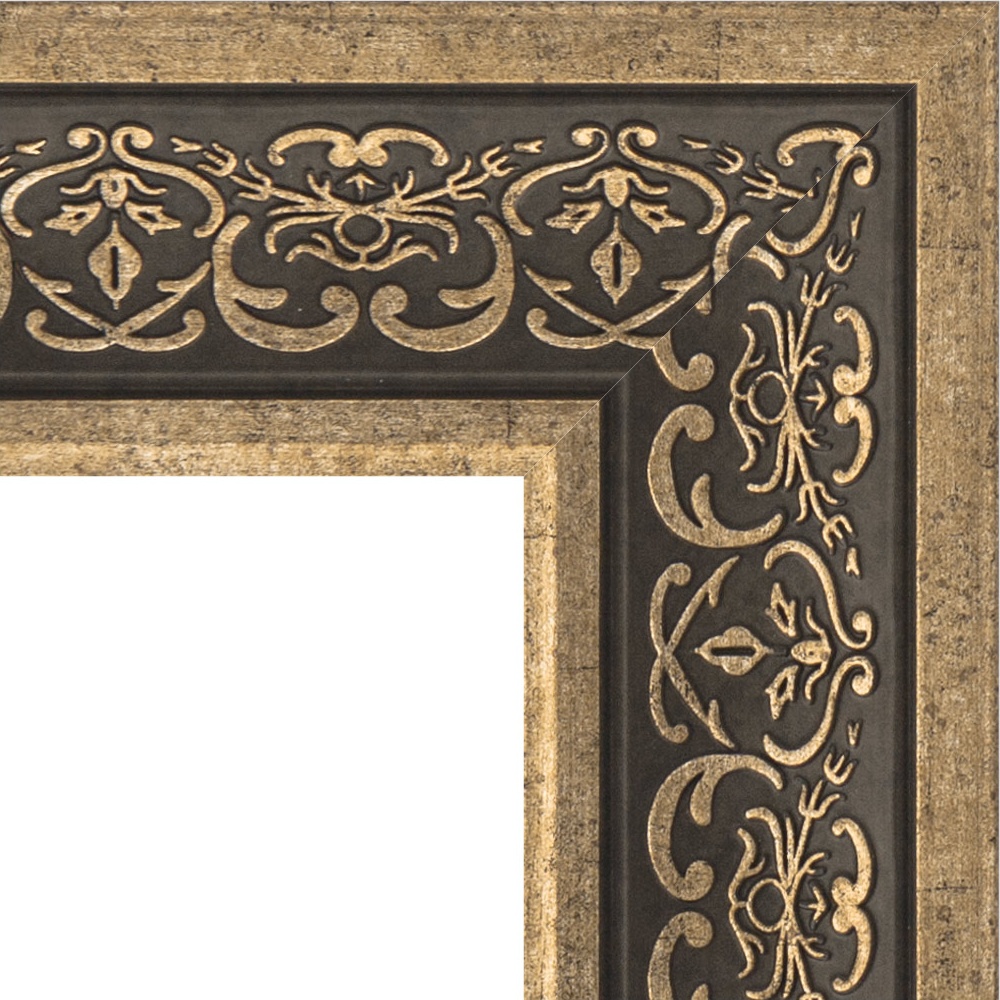 BY 3475 Зеркало с фацетом в багетной раме - вензель серебряный 101 mm EVOFORM Exclusive - Вид №5