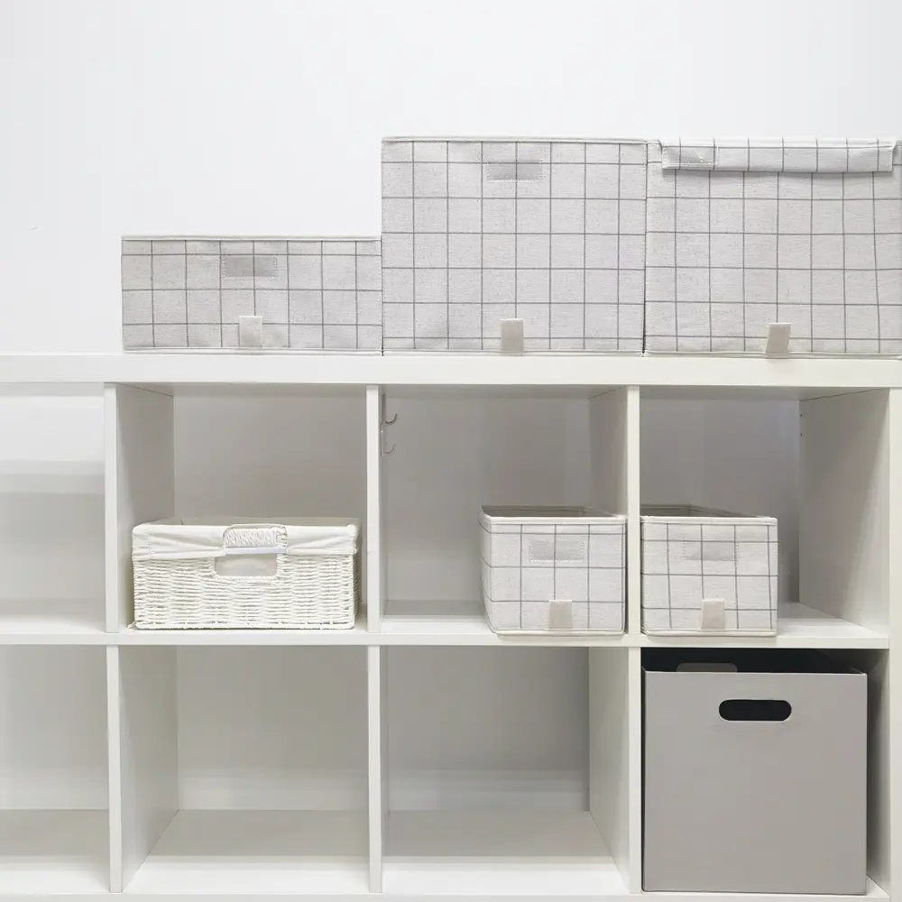 Коробка для хранения без крышки KONSENSA 17.5x38.5x16 см полиэстер цвет белый STLM-2121095 - Вид №6