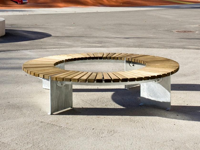 VESTRE Модульная круглая скамья из стали и дерева Vroom sun-id-1352307 - Вид №4