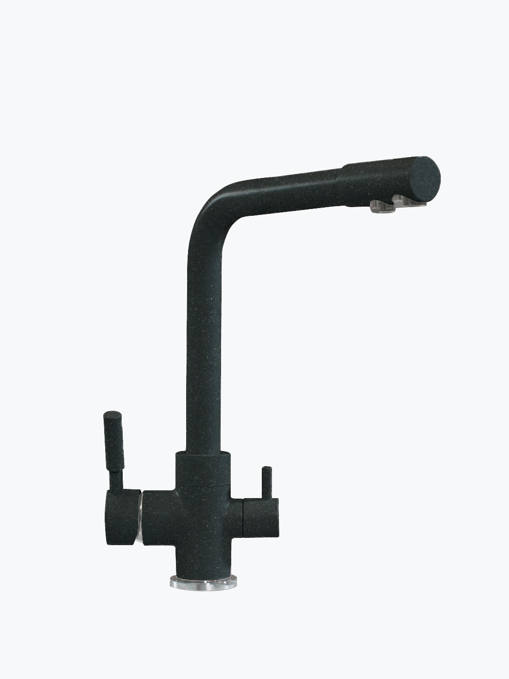 627574 Смеситель кухонный "Высокий Дуо" в тон мойки Polygran 