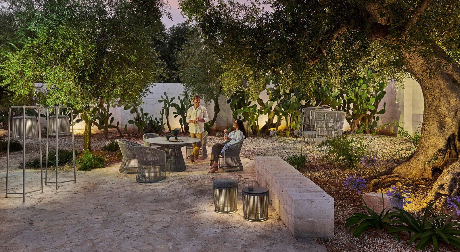 Круглый веревочный садовый столик Varaschin Tibidabo ARCH-00118136 - Вид №3