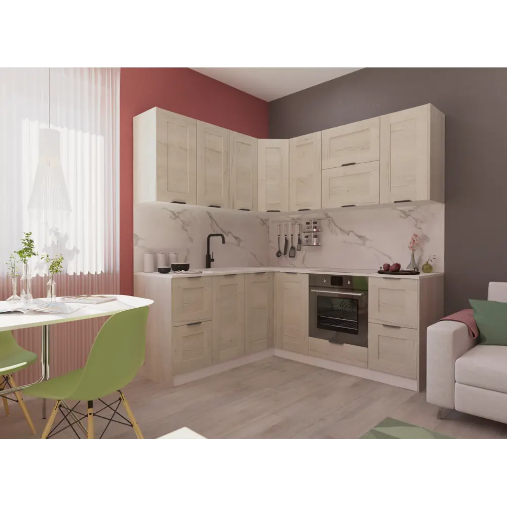 Фасад кухонного шкафа Касли 39.7x102.1 см KONSENSA ЛДСП цвет светлое дерево STLM-2206934 - Вид №8