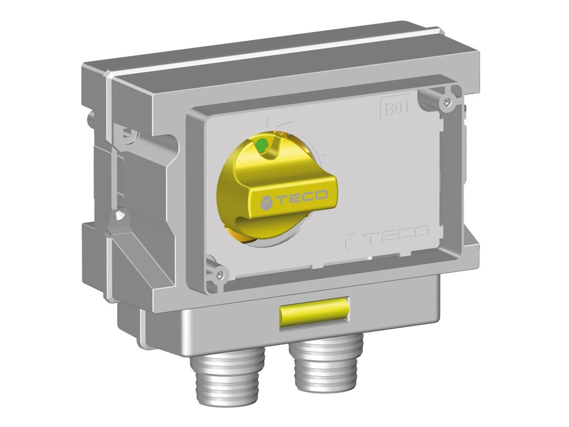 Утопленный газовый запорный кран с U-образными соединениями вниз TECO ARCH-00099333