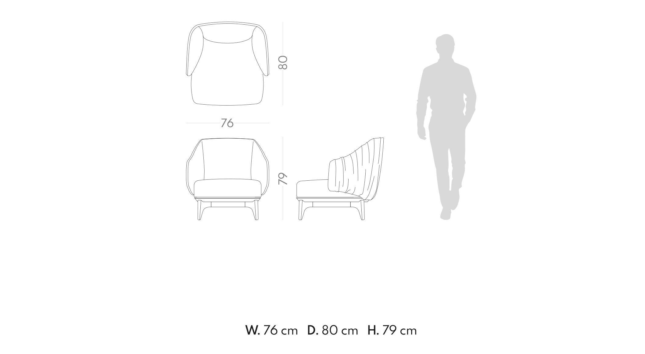 Тканевое кресло с подлокотниками PRADDY Natur ARCH-00049938 - Вид №8