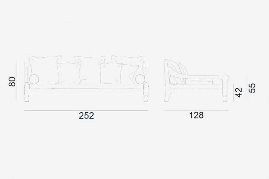 3-местный садовый диван In Stock Gervasoni ARCH-00118374 - Вид №3