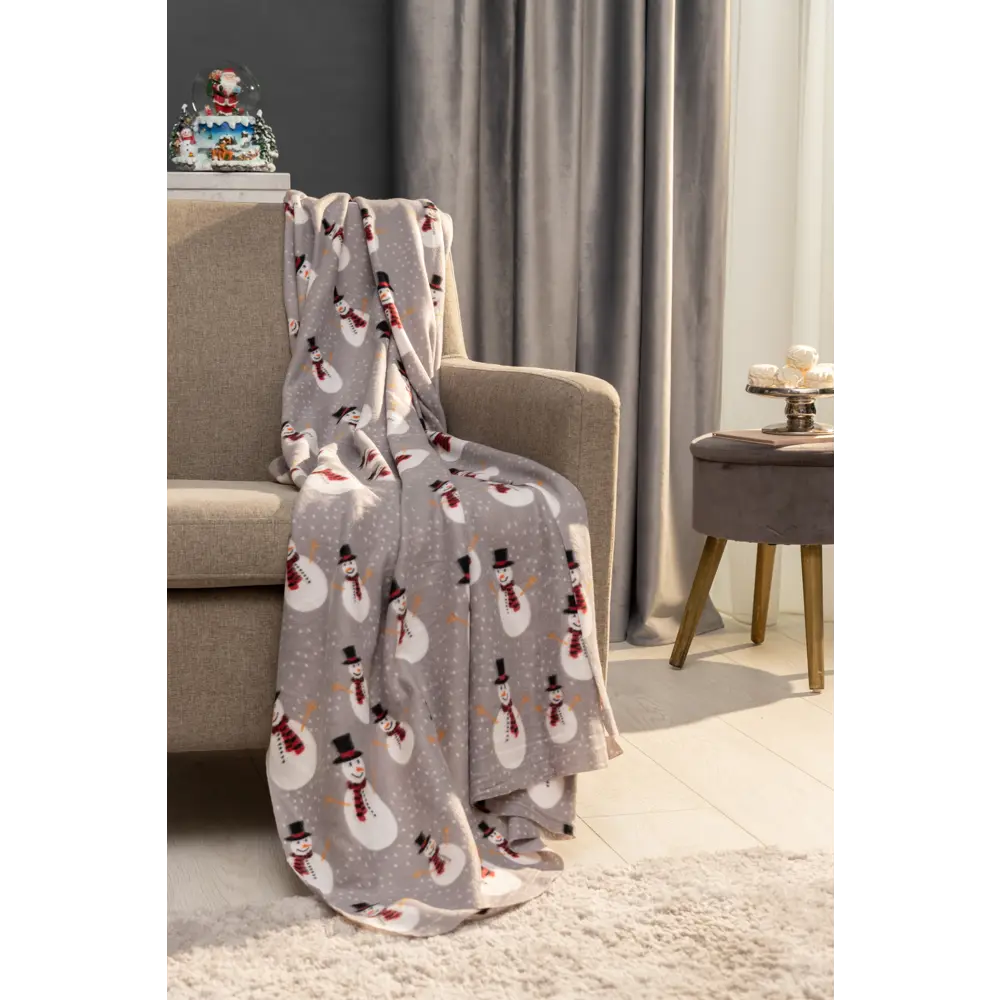 Плед Снеговики 120x150 см фланель цвет мультиколор Santreyd нет STLM-2191335 - Вид №2