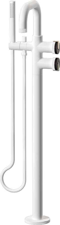 E-11557-R1OB-L1PN-WT Смеситель напольный отдельностоящий (внешняя часть) GRAFF MOD+