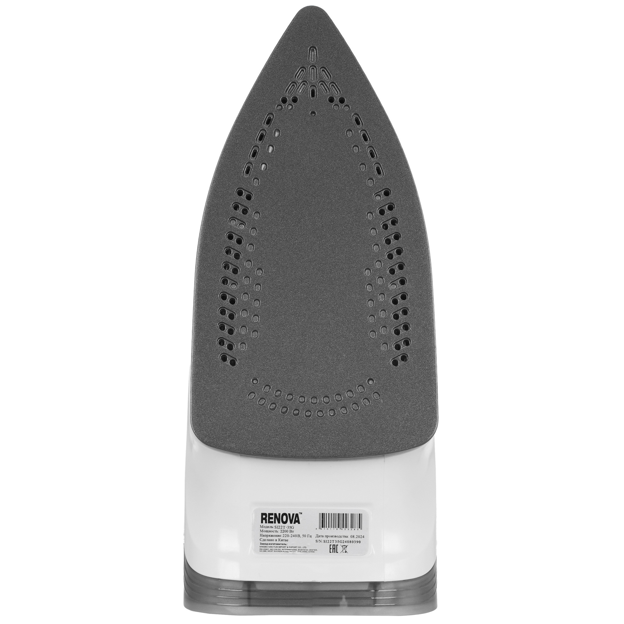 9207207 Утюг RENOVA SI22T-35G серый STDN-0137127 - Вид №3