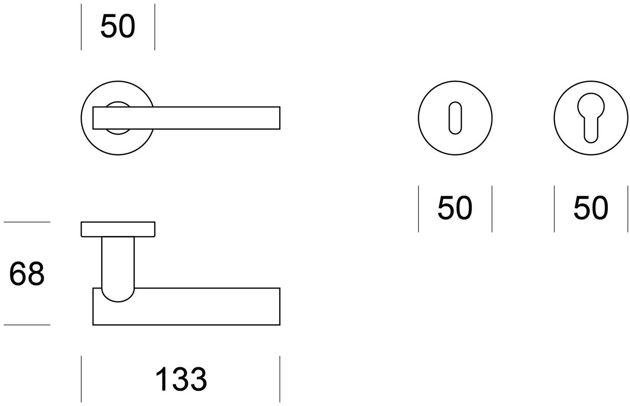 Ento Металлическая ручка в современном стиле на розе Smart 4830  - Вид №3